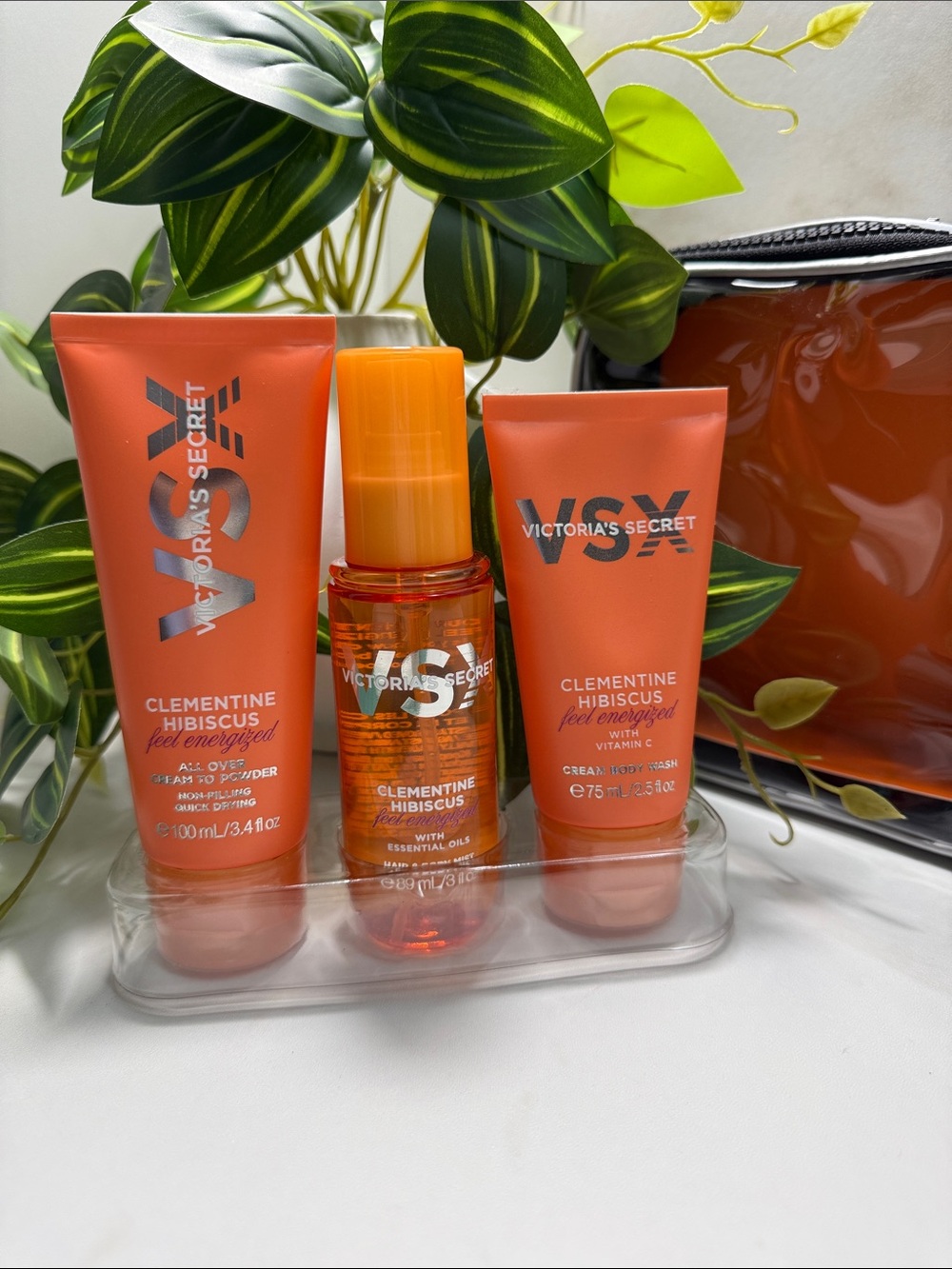 Victoria's Secret Clementine Hibiscus Skincare Set - New